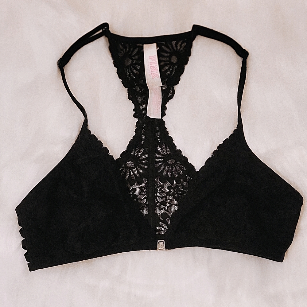 PINK by Victoria's Secret black lace bralette